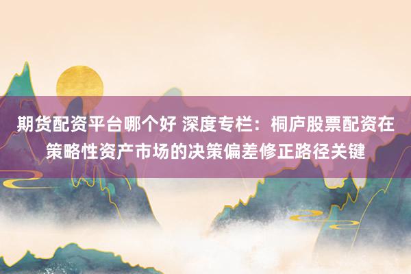 期货配资平台哪个好 深度专栏：桐庐股票配资在策略性资产市场的决策偏差修正路径关键